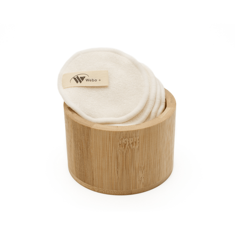 Wattepadspender Bambus Box für Abschminkpads - Weboplus